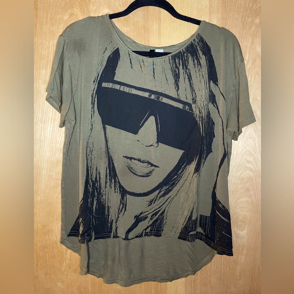 Divided by H&M Olive Green Top - Size 6/Medium